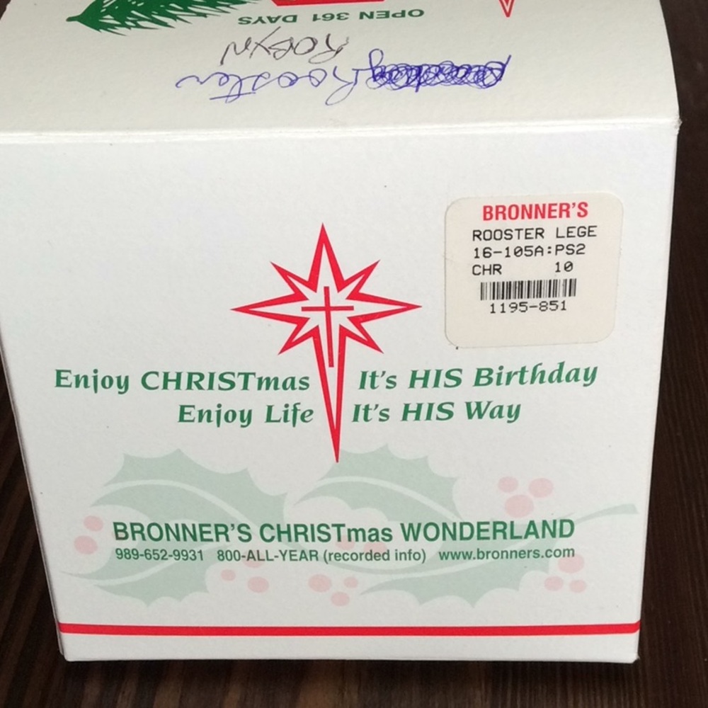 FINAL SALE PRICE Bronner’s Rooster Ornament in Original Box + Bonus - Picture 5 of 9